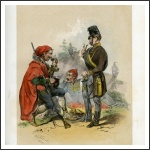 Horvát szerezsán és határőr tiszt 