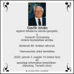 Elhunyt Gavlik István Elhunyt Gavlik István