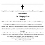 Elhunyt Dr. Görgey Ákos Elhunyt Dr. Görgey Ákos