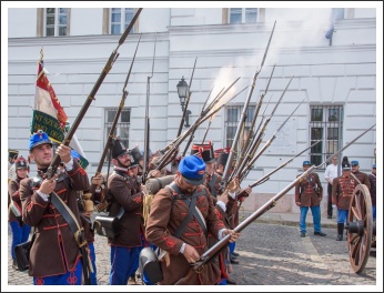 A magyar honvéd gyalogság és tüzérség ünnepe a Budai Várban (fotó: Pető István)